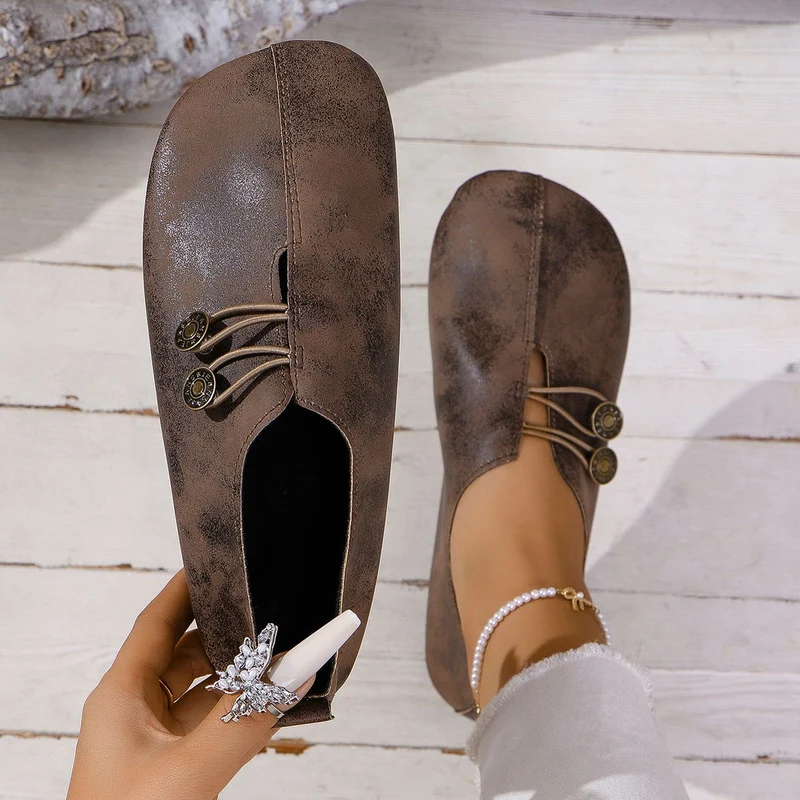 Damen Alltagsschuhe mit elegantem Knopfdetail und bequemem Innenfutter