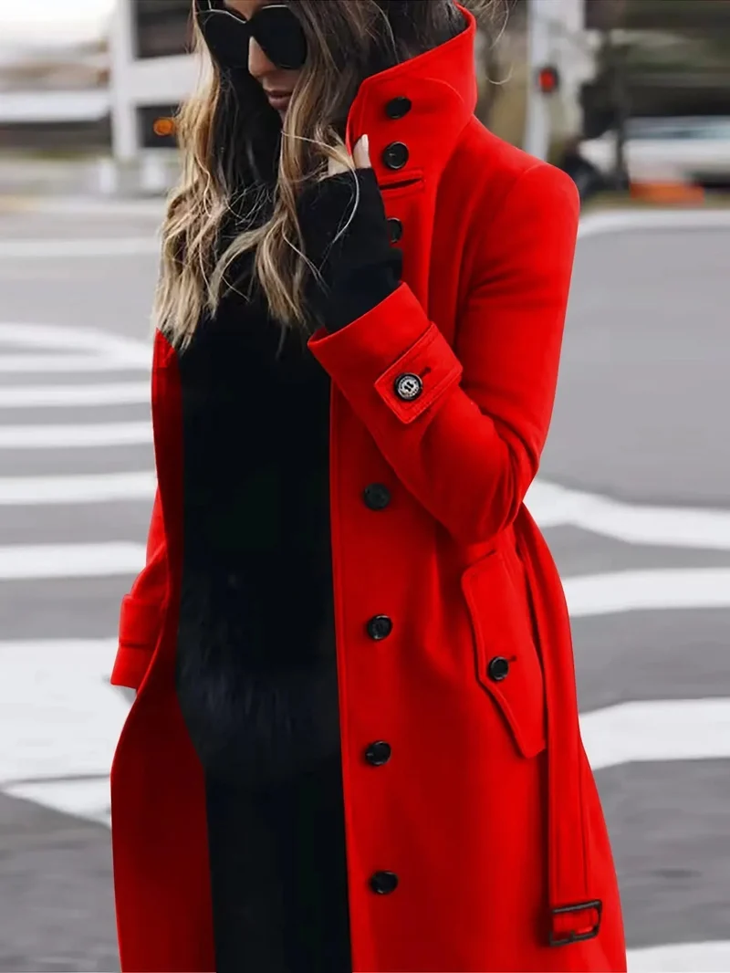 Lange wasserdichte Trenchcoat für Frauen