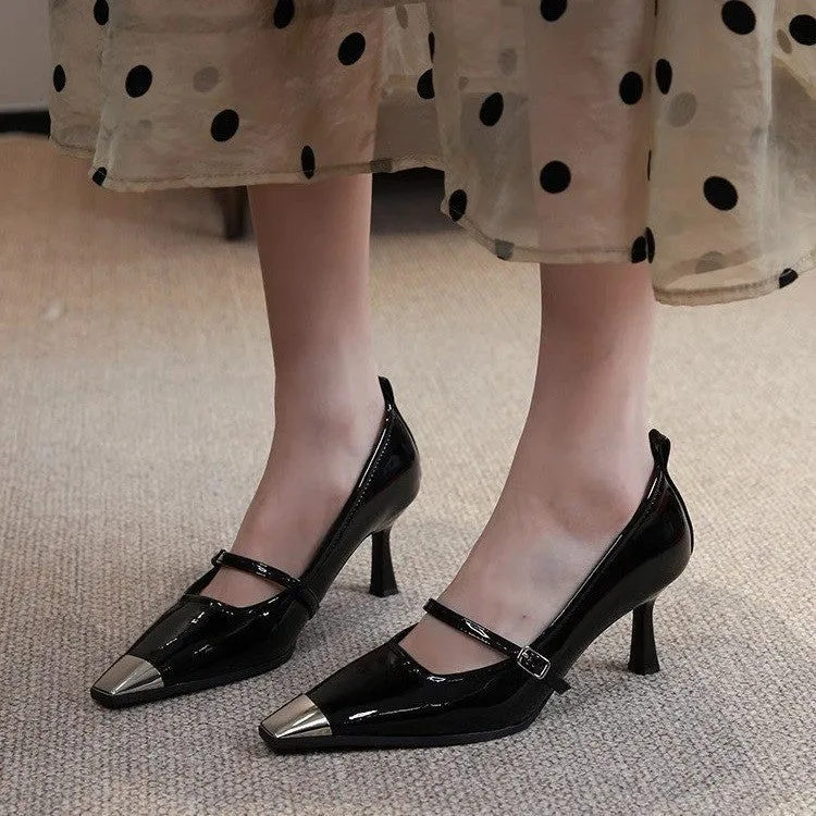Damen elegante Slingback-Pumps mit spitzem Zehenbereich und glitzerndem Obermaterial