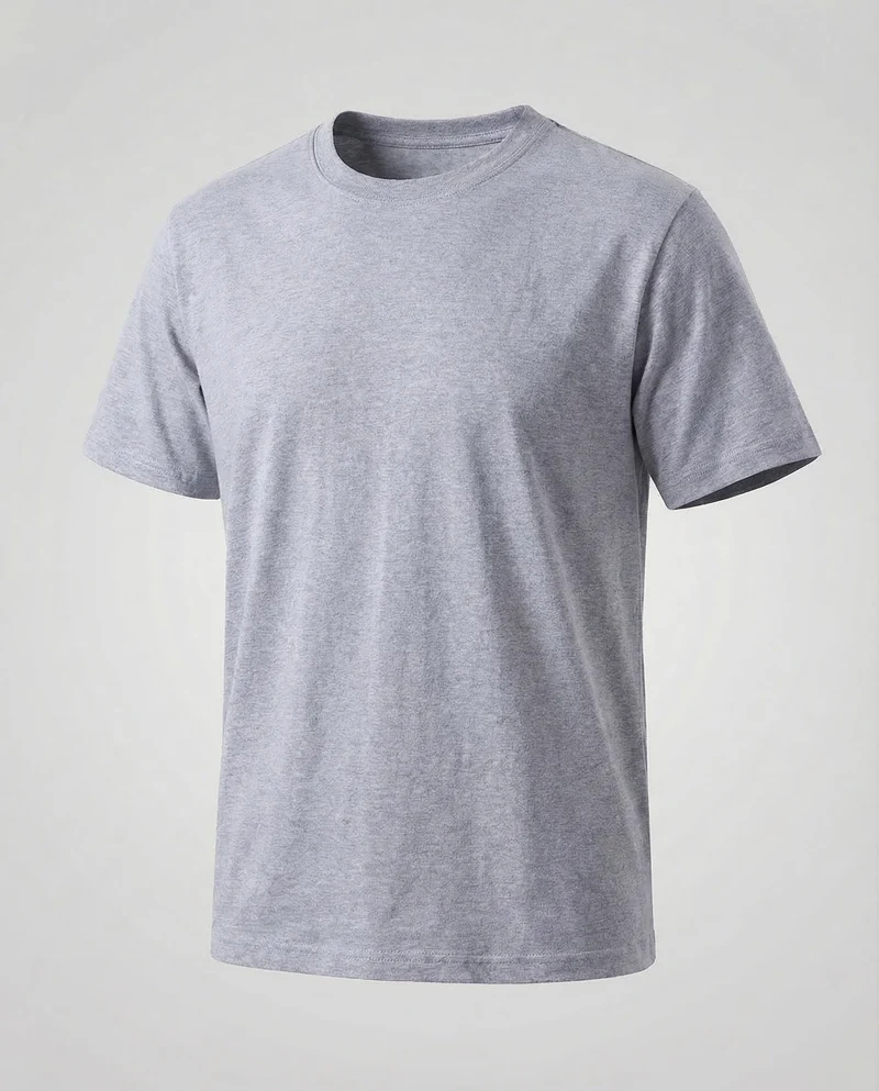 Herren Kurzarm-Baumwollshirt Rundhalsausschnitt