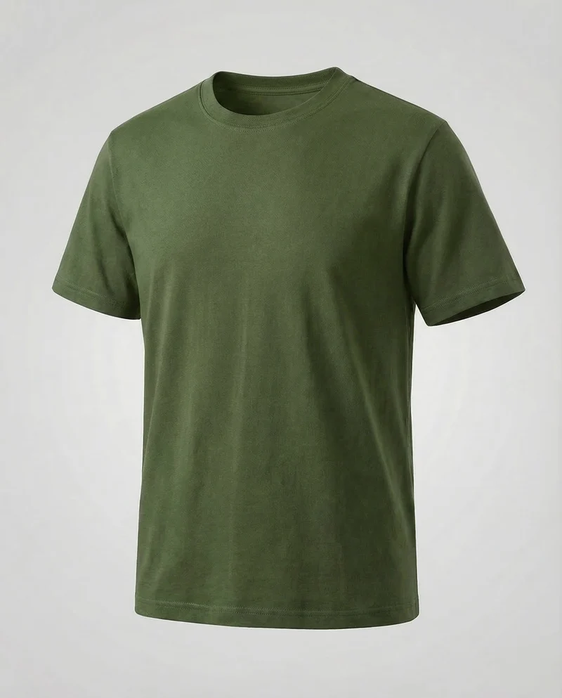Herren Kurzarm-Baumwollshirt Rundhalsausschnitt
