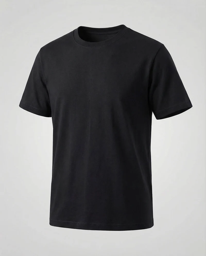 Herren Kurzarm-Baumwollshirt Rundhalsausschnitt