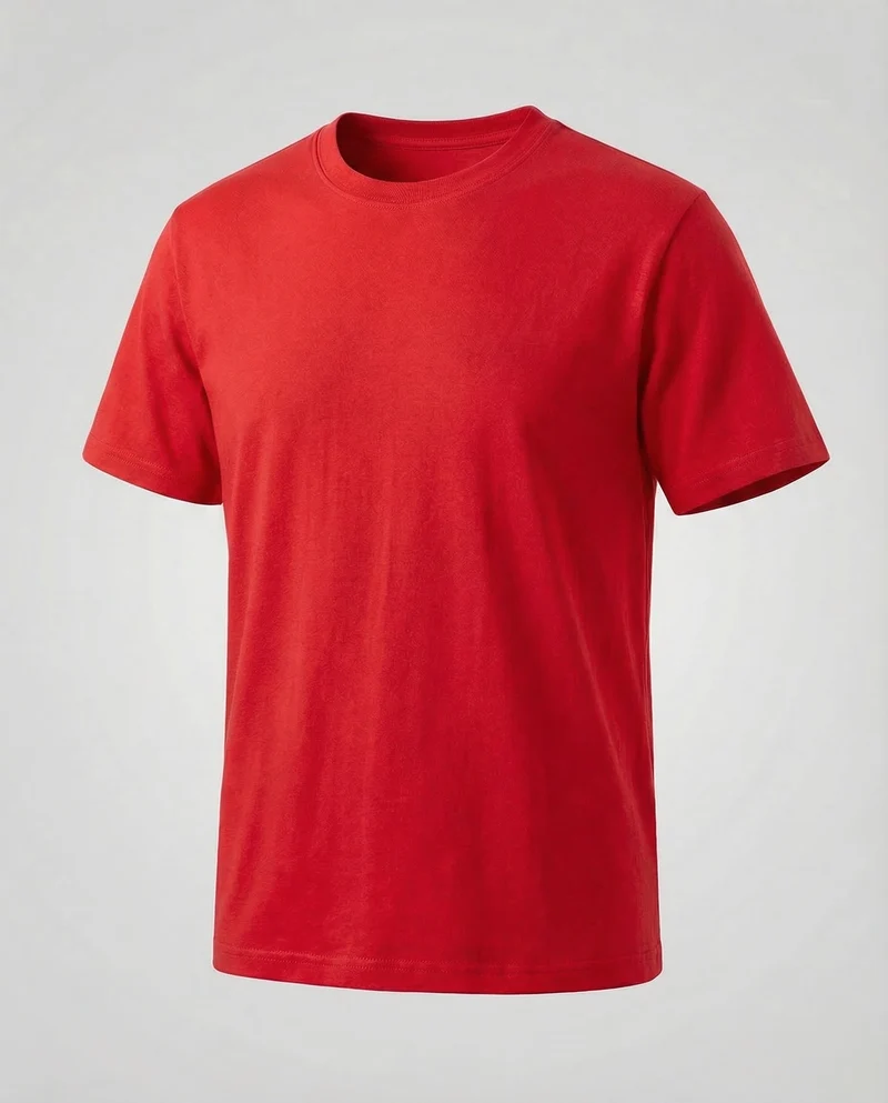 Herren Kurzarm-Baumwollshirt Rundhalsausschnitt