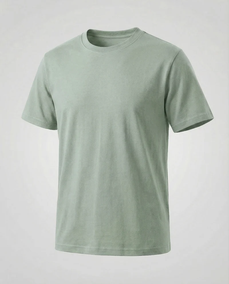 Herren Kurzarm-Baumwollshirt Rundhalsausschnitt