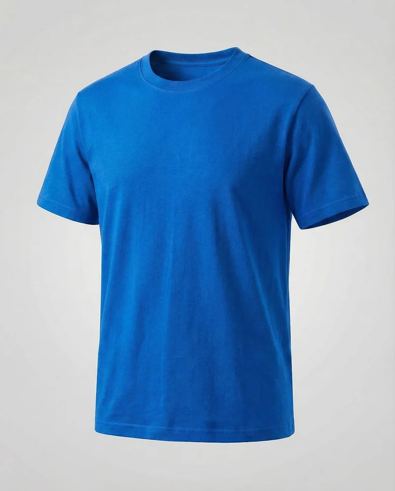 Herren Kurzarm-Baumwollshirt Rundhalsausschnitt