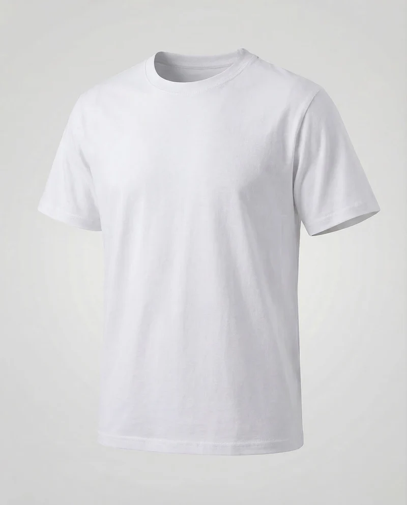 Herren Kurzarm-Baumwollshirt Rundhalsausschnitt