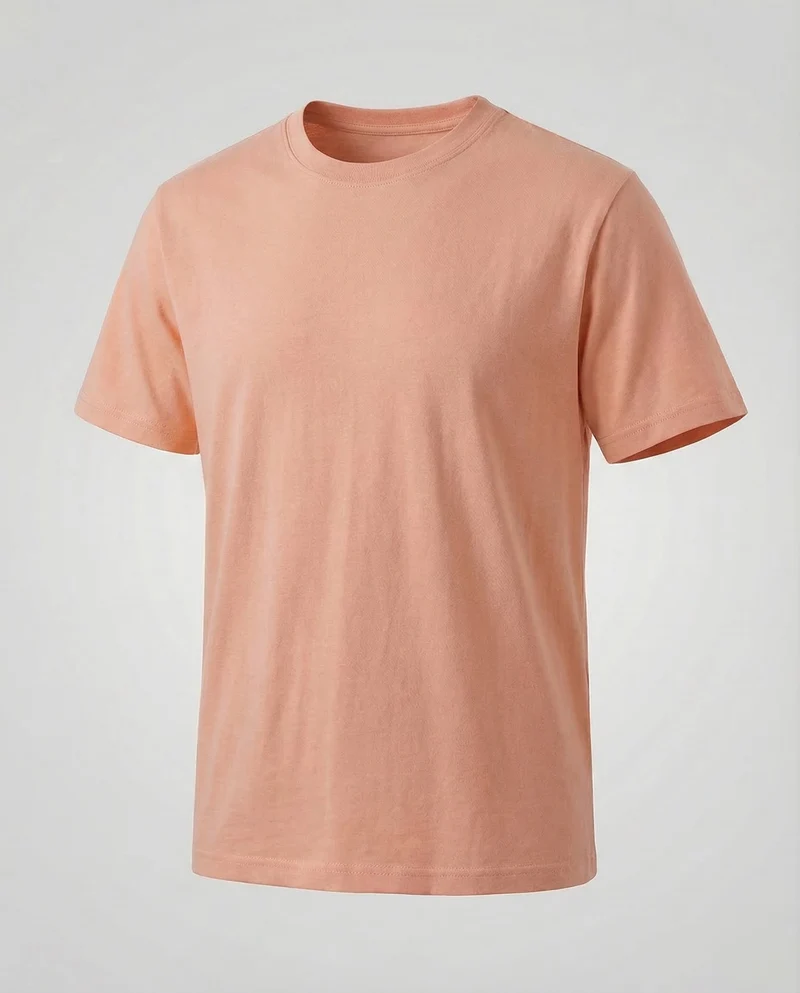 Herren Kurzarm-Baumwollshirt Rundhalsausschnitt
