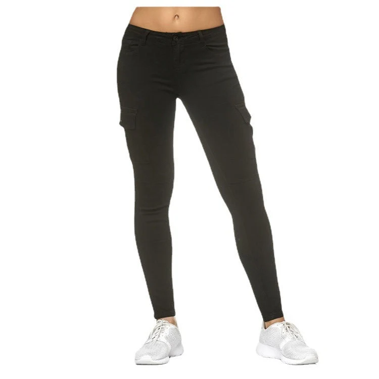 Damen Cargo-Hose mit elastischem Bund und praktischen Seitentaschen