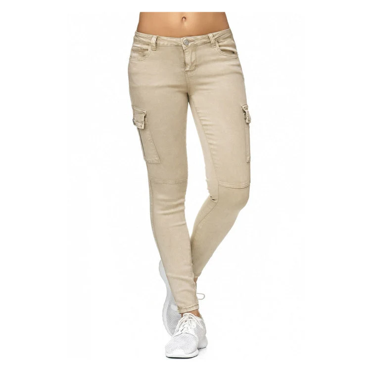 Damen Cargo-Hose mit elastischem Bund und praktischen Seitentaschen