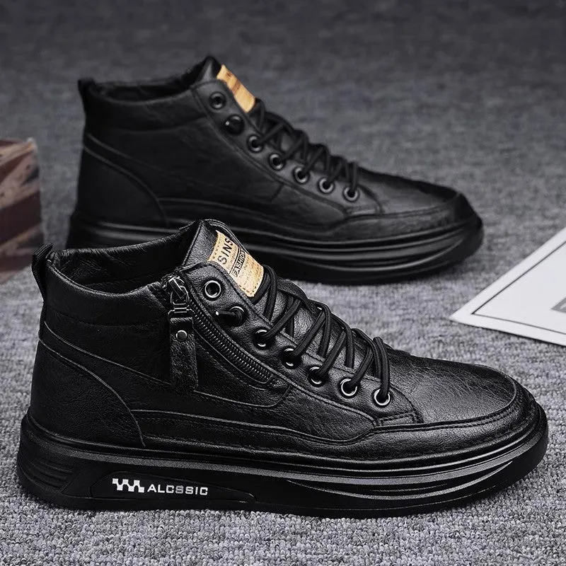 Herren modische High-Top Sneakers mit praktischer seitlicher Reißverschlussöffnung und Hochleistungssohle
