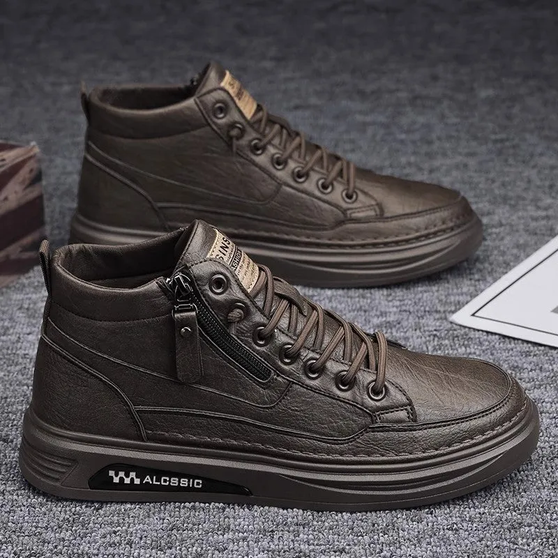 Herren modische High-Top Sneakers mit praktischer seitlicher Reißverschlussöffnung und Hochleistungssohle