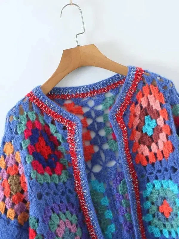 Häkel Frauen Strickjacke Pullover