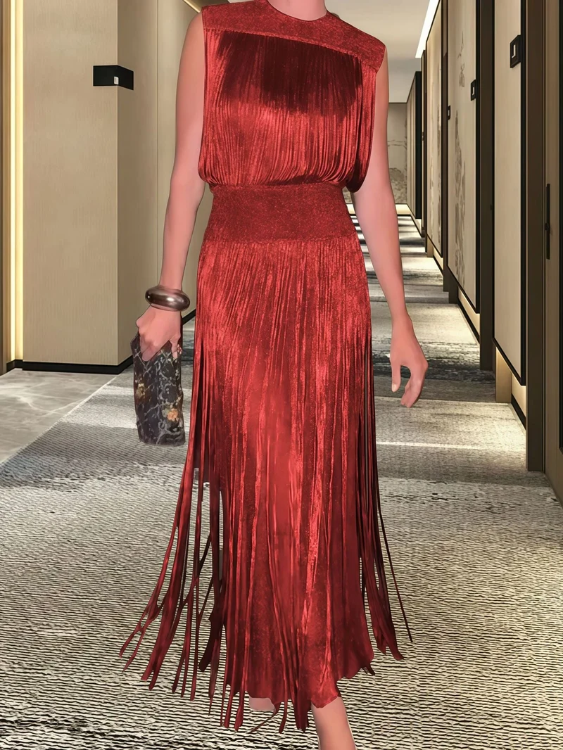 Damen Elegantes Abendkleid mit schwingendem Saum