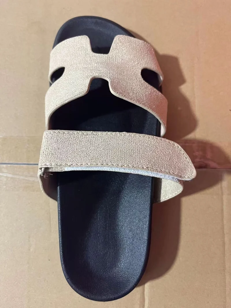 Damen Bequeme Zehentrenner-Sandalen mit breiten Riemen und rutschfester Sohle Nord Taschen