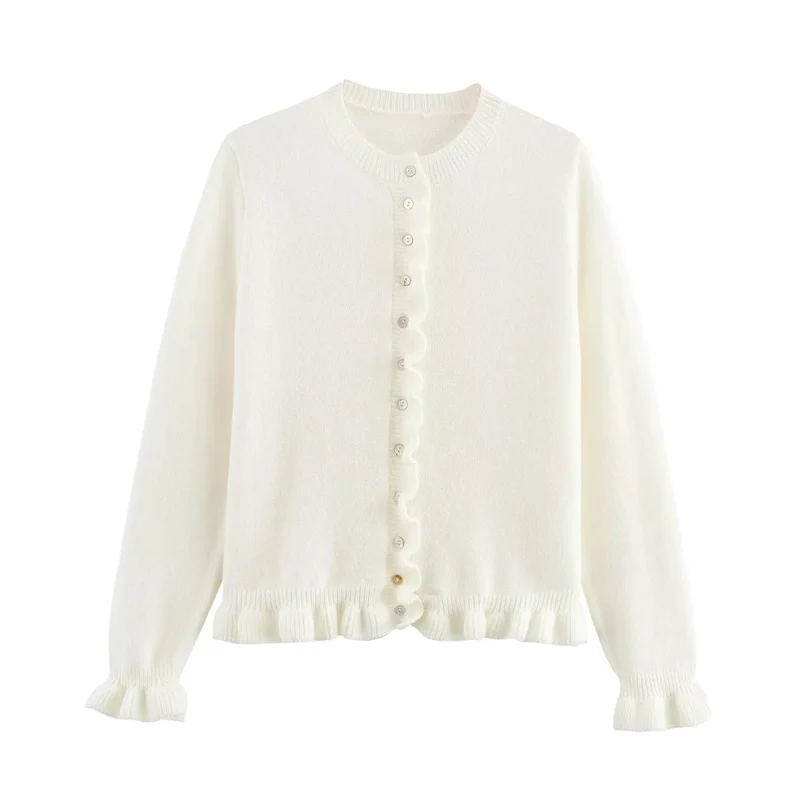 Damen-Cardigan mit Knöpfen, schickes Lagen-Oberteil
