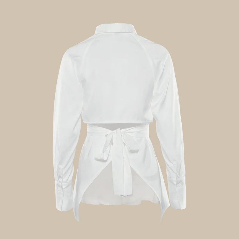 Damen Stylish Off-Shoulder Bluse mit Puffärmeln und Taillengürtel