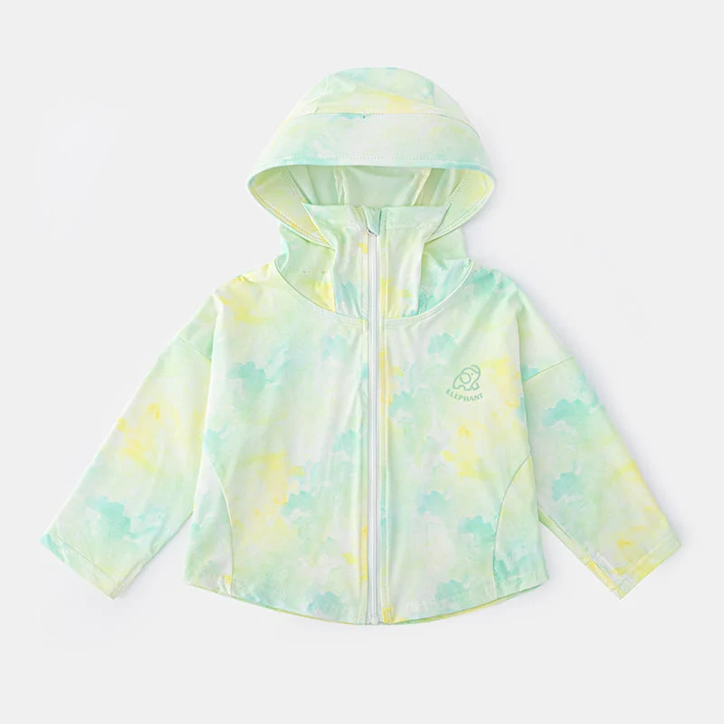 Unisex nan leichte atmungsaktive Kinder Sonnenjacke mit Kapuze und UV Schutz Nord Taschen