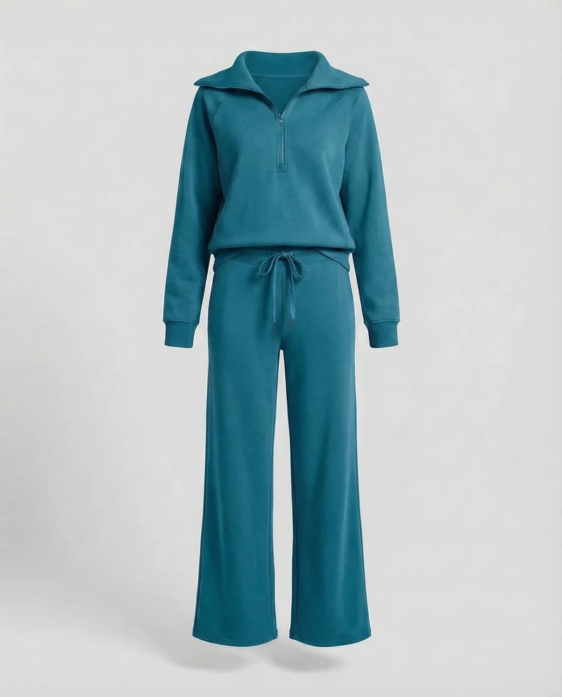 Damen Sweatpullover-Set Palazzohose