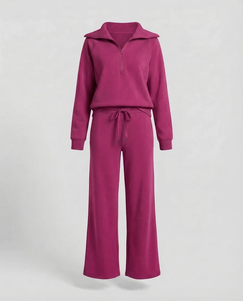 Damen Sweatpullover-Set Palazzohose