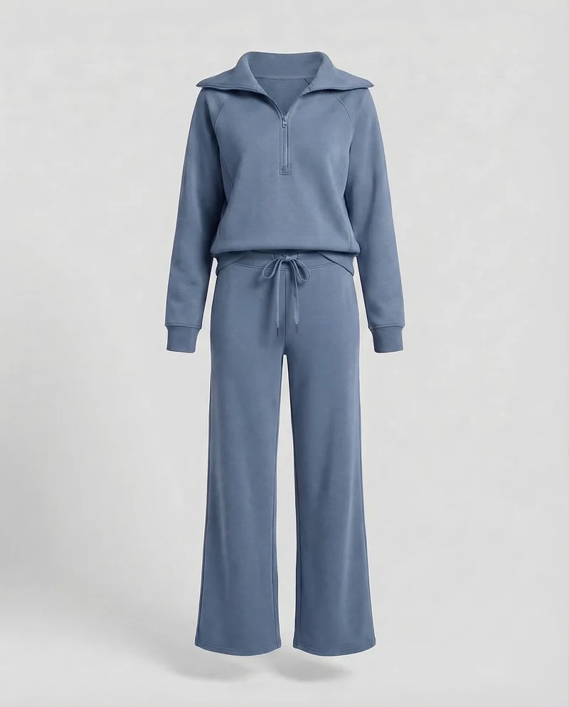 Damen Sweatpullover-Set Palazzohose