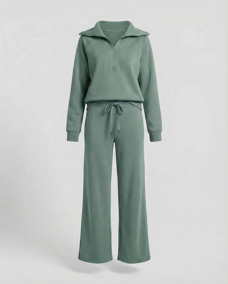 Damen Sweatpullover-Set Palazzohose
