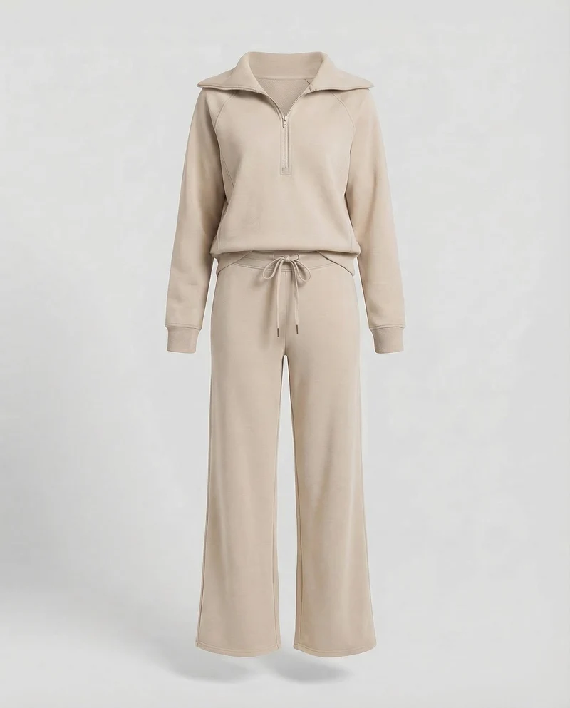 Damen Sweatpullover-Set Palazzohose