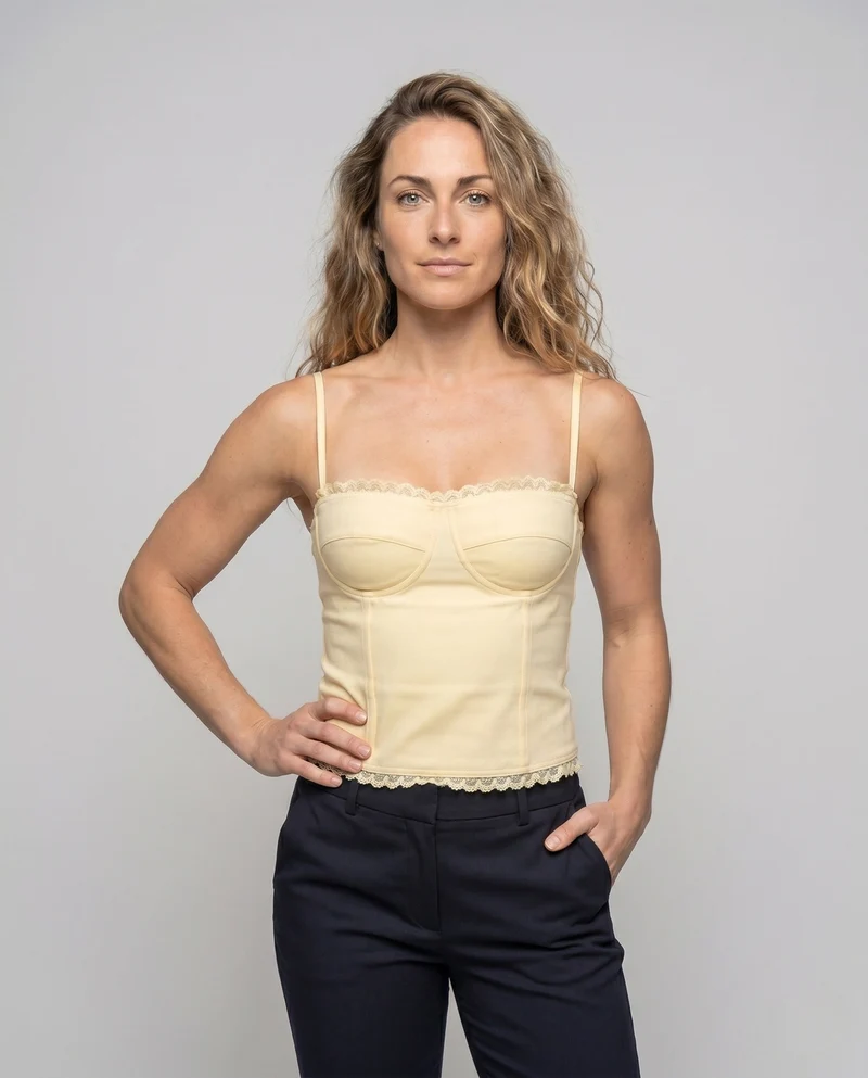 Damen Korsett-Top mit Spitzendetails