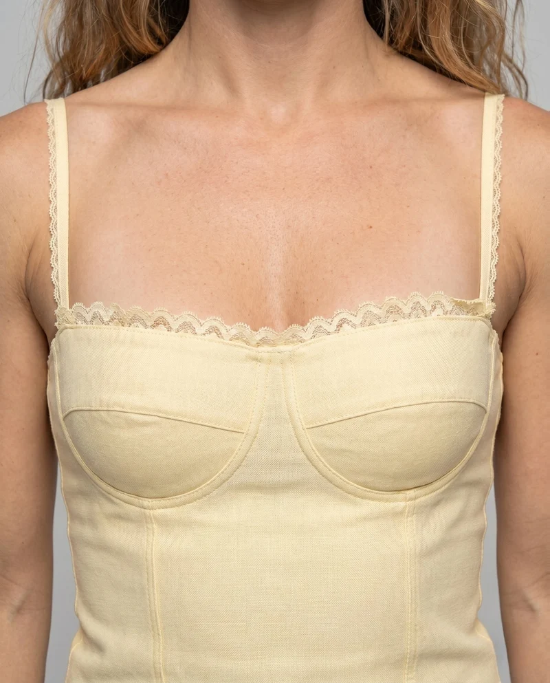 Damen Korsett-Top mit Spitzendetails