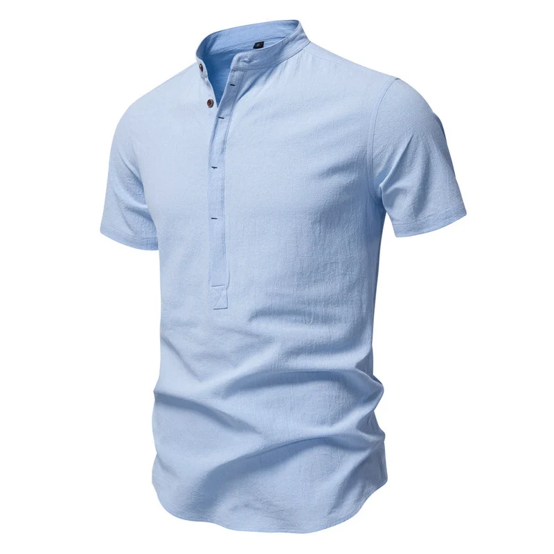 Herren Kurzarm Henley-Shirt mit praktischer Knopfleiste und modernem Design