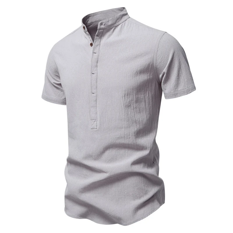 Herren Kurzarm Henley-Shirt mit praktischer Knopfleiste und modernem Design
