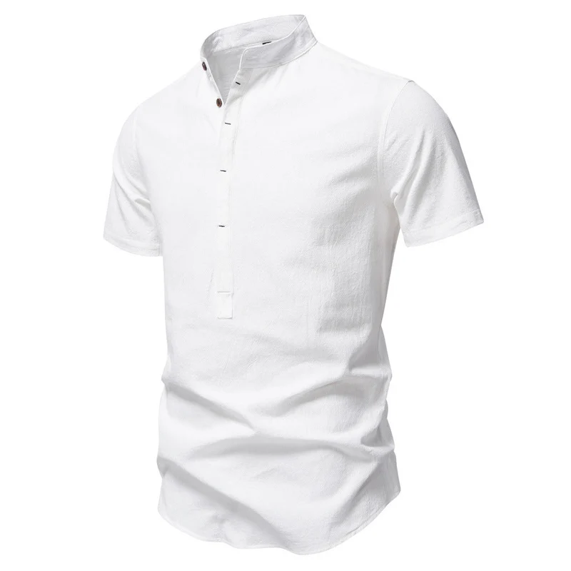 Herren Kurzarm Henley-Shirt mit praktischer Knopfleiste und modernem Design