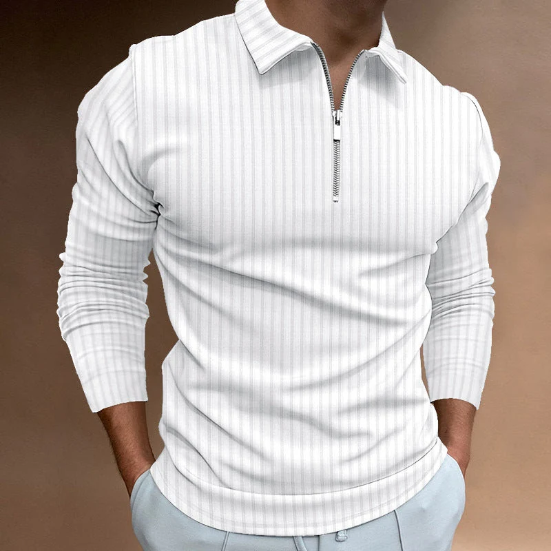 Herren modischer Poloshirt mit Reißverschluss