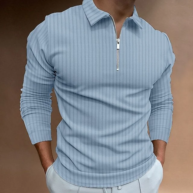 Herren modischer Poloshirt mit Reißverschluss