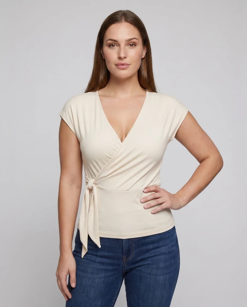 Damen Wickeloberteil mit elegantem Taillengurt
