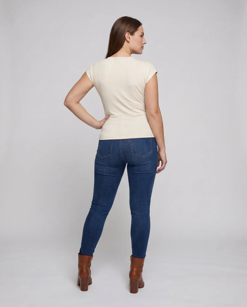 Damen Wickeloberteil mit elegantem Taillengurt
