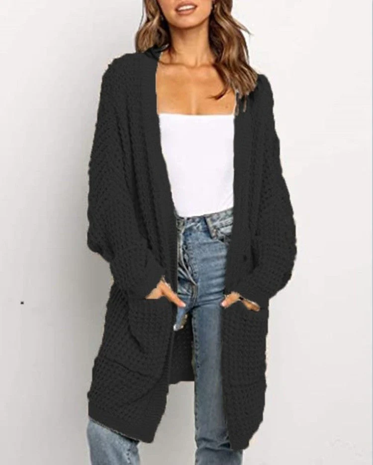 Damen Grobstrickjacke mit tiefen Taschen und lässiger Passform