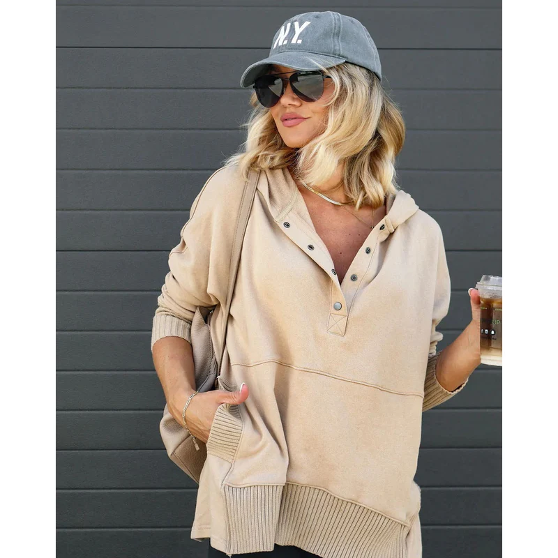 Damen Oversized Kapuzenpullover