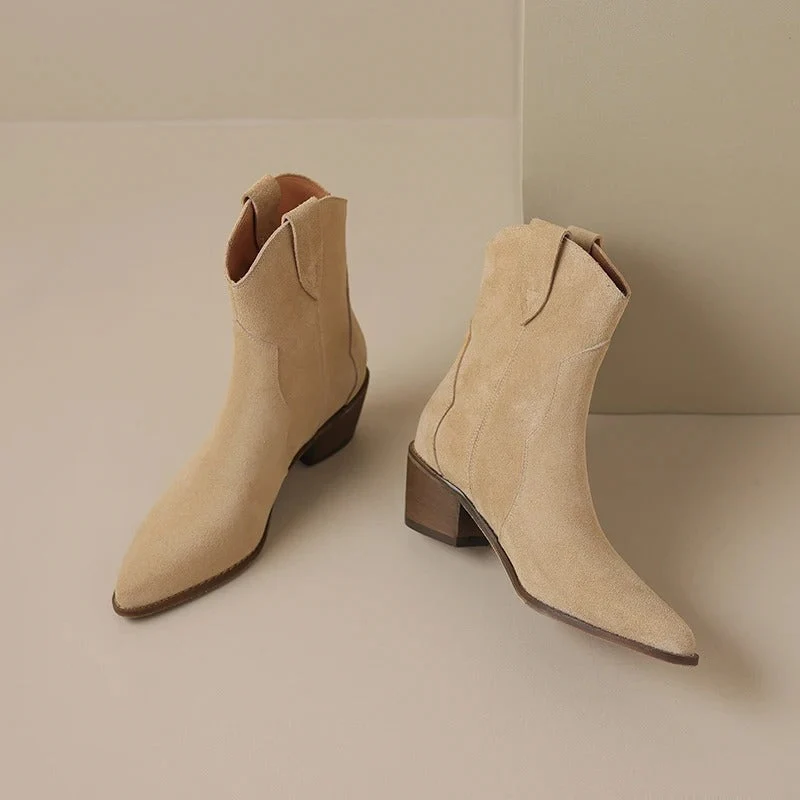 Spitzes Wedge-Ankle-Boots