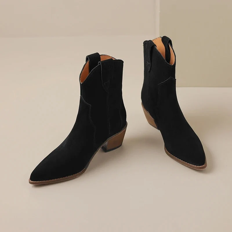 Spitzes Wedge-Ankle-Boots