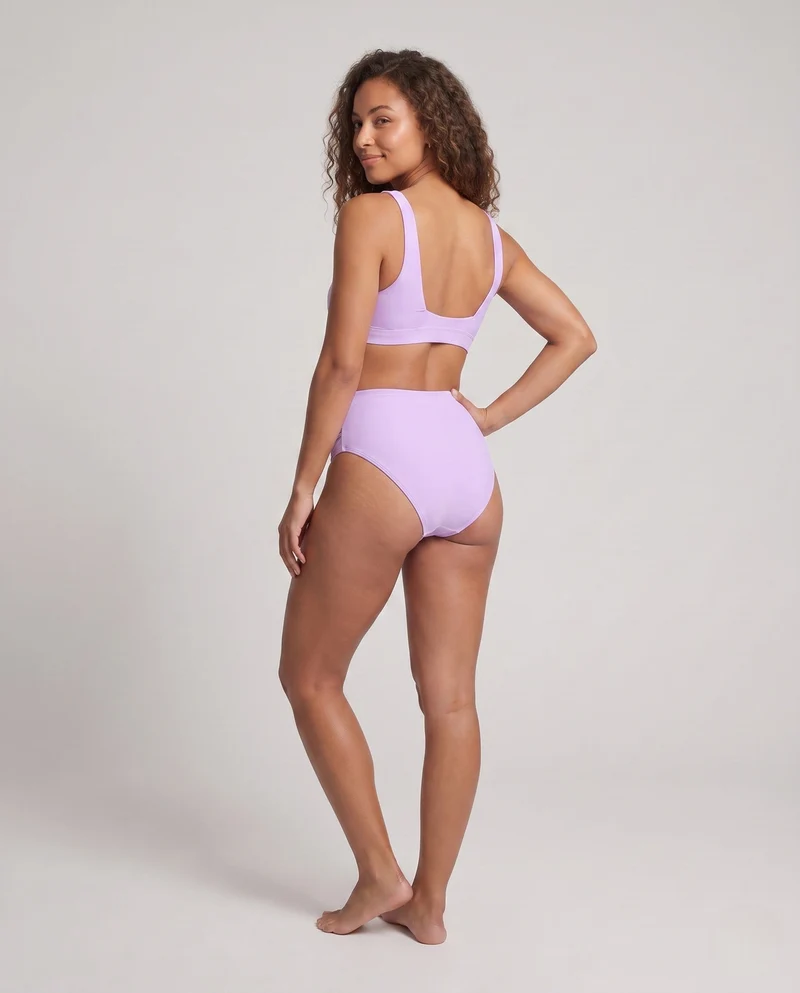 Damen Hochtailliertes Bikini-Set mit Wickel-Oberteil