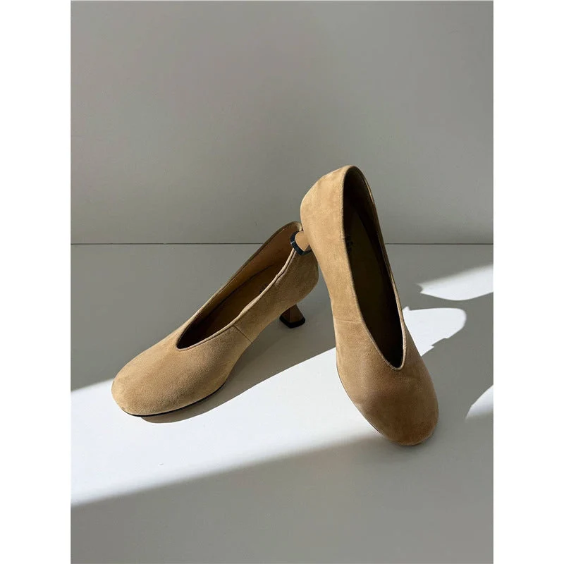 Damen elegante Pumps mit modischem Trichterabsatz