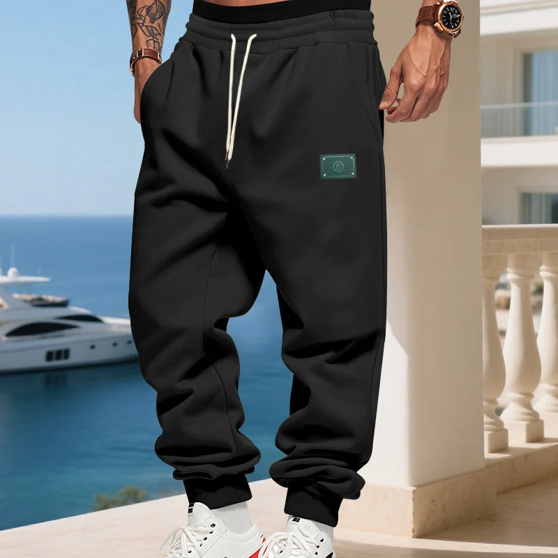 Herren bequeme Hoodie-Jogginghose mit elastischem Bund und praktischen Eingrifftaschen