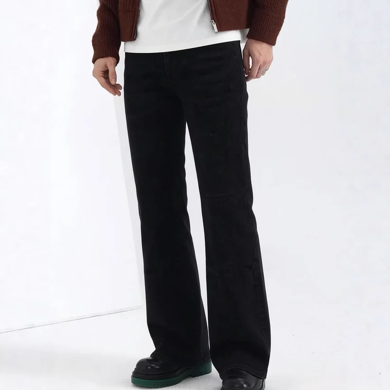 Herren lässige Bootcut Jeans mit modernen Waschungen
