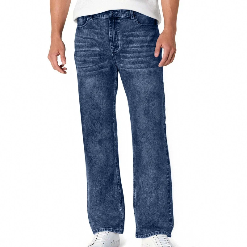 Herren lässige Bootcut Jeans mit modernen Waschungen