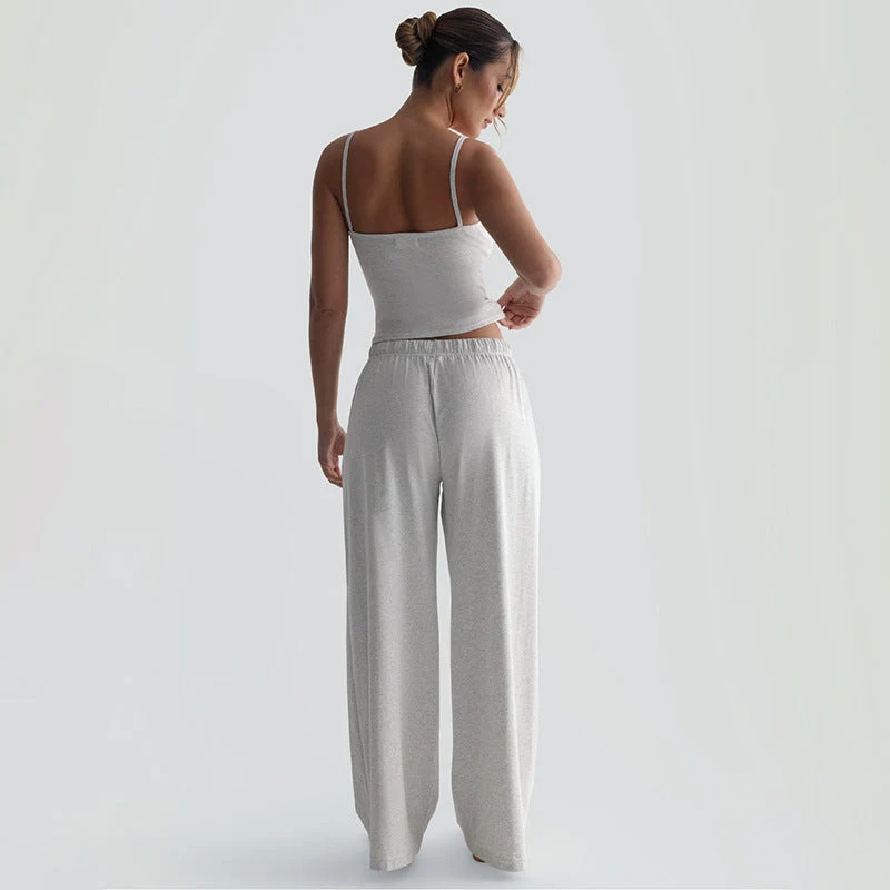 Damen Legere Lounge-Hose und Top Set