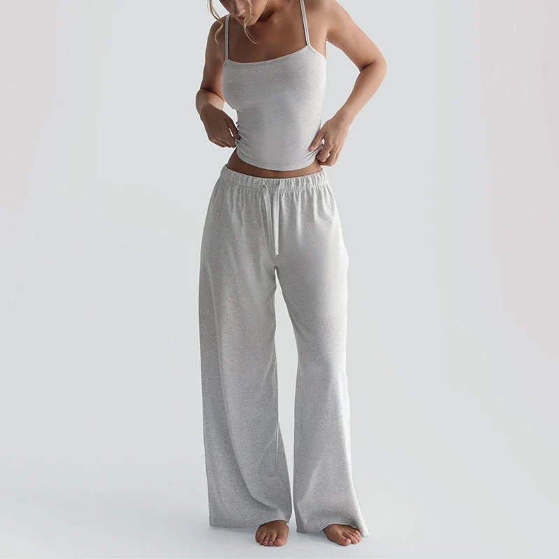 Damen Legere Lounge-Hose und Top Set