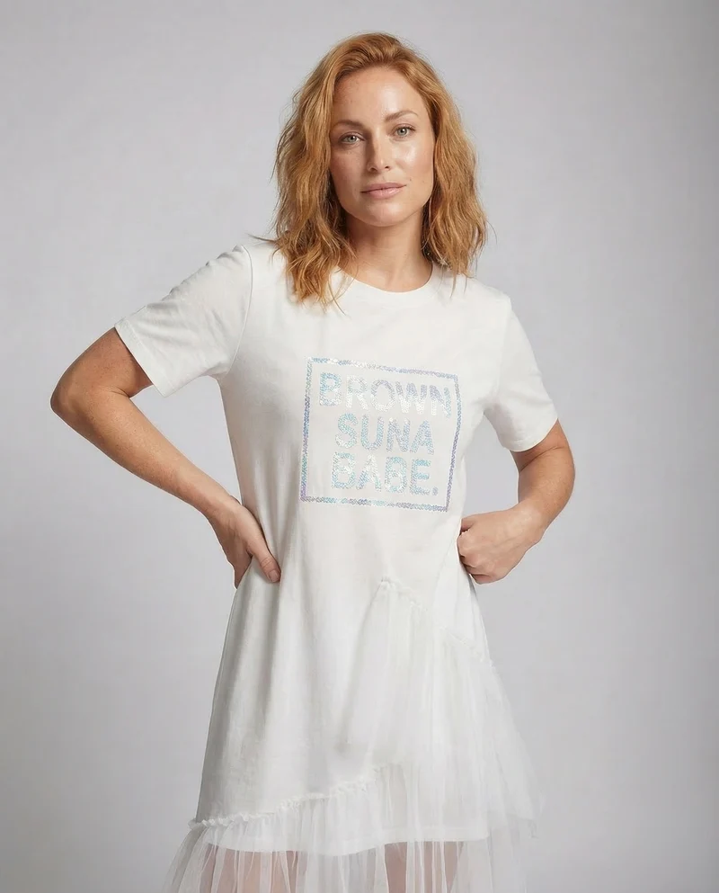 Damen Tüllkleid Stufenrock