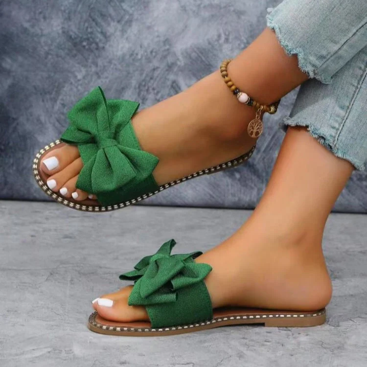 Damen Sandalen mit dekorativem Schleifen-Design und ergonomischer Sohle Nord Taschen