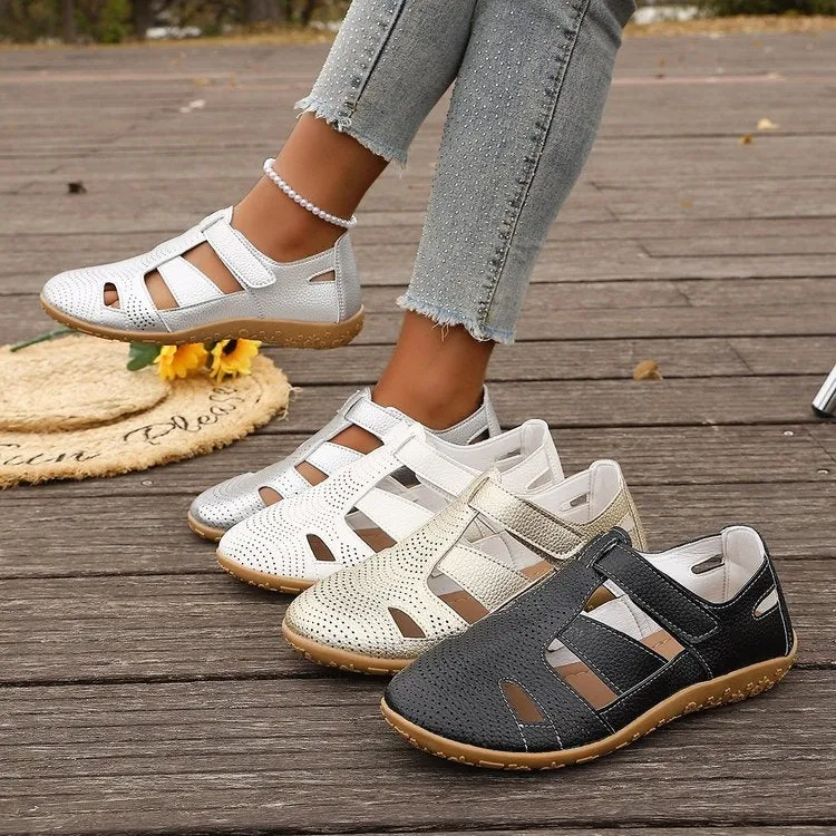 Damen Atmungsaktive Riemensandalen mit verstellbarem Klettverschluss