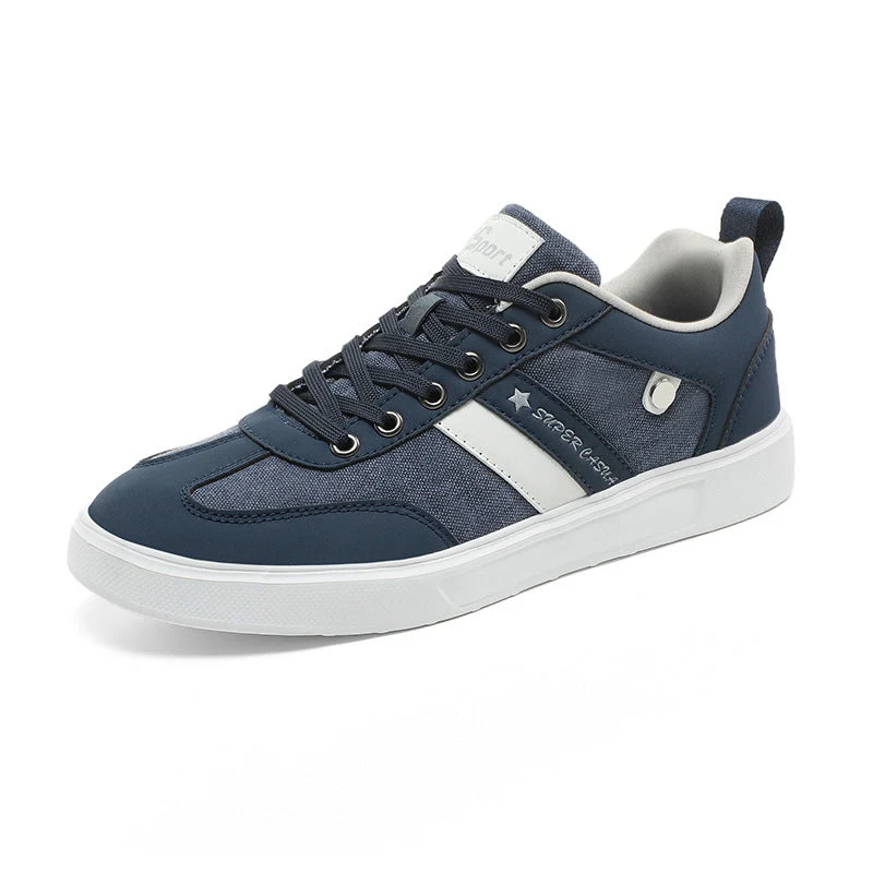 Herren nan urbaner Canvas- und Kunstleder-Sneaker mit gepolstertem Einstieg und profilierter Gummisohle